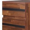 Benjara, Brown and Black Benzara Wooden End Table with Angled Leg Support view 4