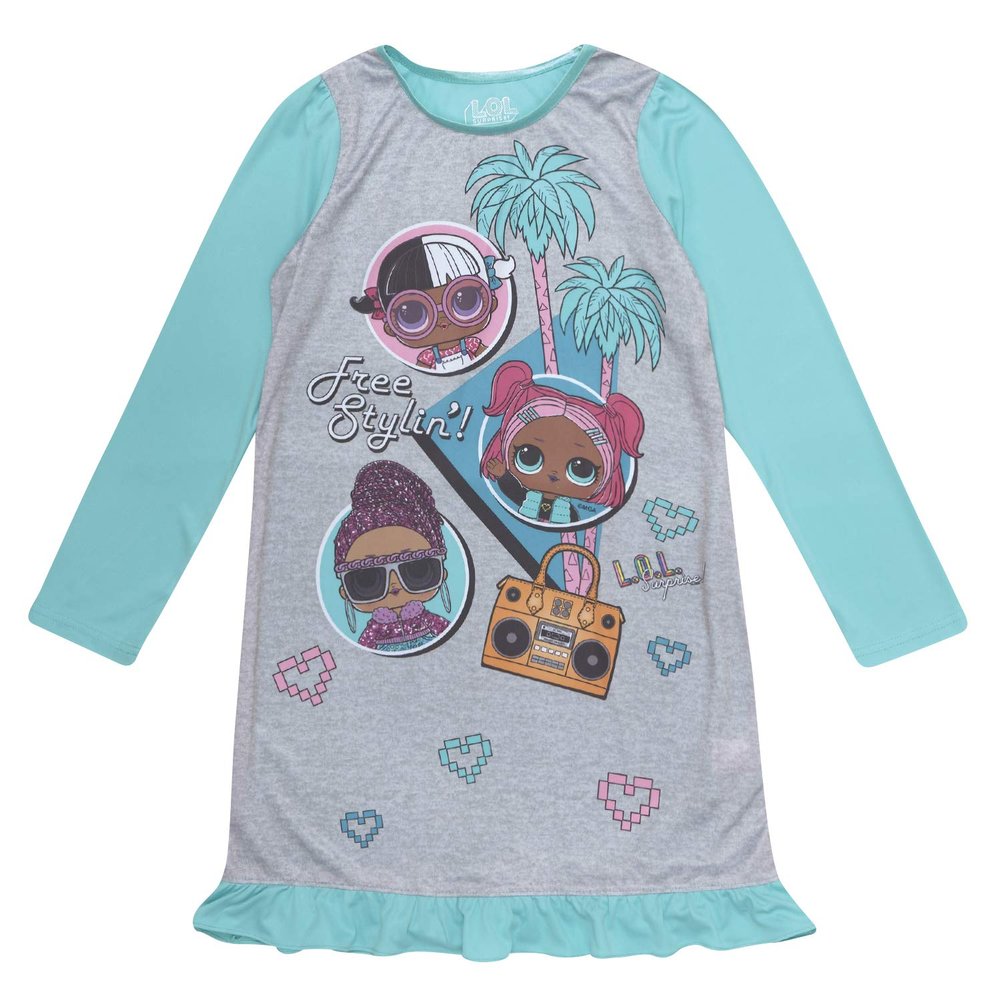 L.O.L. Surprise! Girls' Little Nightgown, L.O.L. Free Stylin', 6