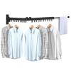 Bakala Clothes Drying Rack Foldable, Laundry Drying Rack Clothing Wall Mounted, Clothing Racks for Hanging Clothes, Heavy-duty Space Saving Hanger,Retractable,Expandable,Collapsible, 64" (Hooks,Black) view 1