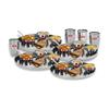 SUMEET Stainless Steel Royal Dinner Set (24 Pieces, Silver), Solid, Geometric view 2