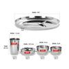 SUMEET Stainless Steel Royal Dinner Set (24 Pieces, Silver), Solid, Geometric view 4