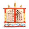 Home and Bazaar Rajasthani Ethnic Handcrafted Wooden Temple/Mandir/Pooja Ghar/Mandapam (Multicolor16) view 1