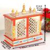 Home and Bazaar Rajasthani Ethnic Handcrafted Wooden Temple/Mandir/Pooja Ghar/Mandapam (Multicolor16) view 2
