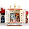 Home and Bazaar Rajasthani Ethnic Handcrafted Wooden Temple/Mandir/Pooja Ghar/Mandapam (Multicolor16) view 3