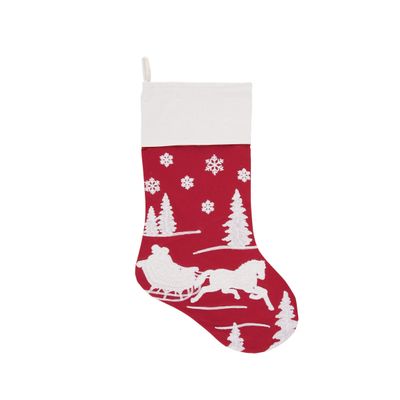 C&F Home Sleigh Ride Stocking 2 Stocking Red