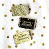 DISTINCTIVS Black and Gold Retirement Mini Candy Bar Wrappers  42 Stickers, Shiny Gold Foil Labels for Retirement Party Favors, Candy Buffet, and Decorations view 2