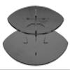 2 Tier Football Cupcake Stand-1/4" Acrylic view 2