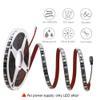 ALITOVE 16.4ft 5050 Blue LED Flexible Strip Ribbon Light Black PCB DC 12V 5M 300 LEDs Waterproof IP65 for Home Garden Commercial Area Lighting, Without Power Supply view 2