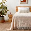 Beatrice Home Fashions Medallion Chenille Bedspread, Twin, Blush view 2