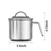 1.5 Quart Stainless Steel Saucepan With Pour Spout, Saucepan With Lid, Mini Milk Pan With Spout - Perfect For Boiling Milk, Sauce, Gravies, Pasta, Noodles view 2
