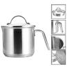 1.5 Quart Stainless Steel Saucepan With Pour Spout, Saucepan With Lid, Mini Milk Pan With Spout - Perfect For Boiling Milk, Sauce, Gravies, Pasta, Noodles view 3