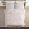 Beatrice Home Fashions Medallion Chenille Bedspread, Queen, Blush view 2