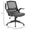 Boss Office Products Task Chair with Flip Arms, Black, 26.5"" d x 24"" w x 39.5"" h view 3