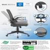 Boss Office Products Task Chair with Flip Arms, Black, 26.5"" d x 24"" w x 39.5"" h view 4
