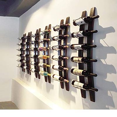 Wall Mounted Wine Rack | Rustic Barrel Stave Hanging Wooden Wall-mounted Wine Rack