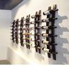 Wall Mounted Wine Rack | Rustic Barrel Stave Hanging Wooden Wall-mounted Wine Rack view 1