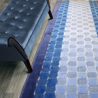 11 ft Non-Slip Blue Hallway Kitchen Runner Rug, 2'2" X 11' Washable Carpet - Rubber Backed, Custom Size Floor Mat for Stairs Bedroom Bathroom Entryway, Flexible Length Options