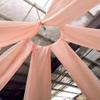 AK TRADING CO. 120" Wide (10Ft Wide) IFR Voile Ceiling Drapes Sheer Curtain Panels with 4" Pocket for Wedding Venues, Banquet Halls, Corporate Events & Photobooth - Blush, 10 ft x 10 ft view 4