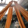 AK TRADING CO. 120" Wide (10Ft Wide) IFR Voile Ceiling Drapes Sheer Curtain Panels with 4" Pocket for Wedding Venues, Banquet Halls, Corporate Events & Photobooth - Gold, 10 ft x 20 ft view 1