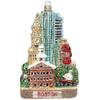 Pinnacle Peak Trading Company Boston Massachusetts Skyline Landscape Polish Glass Christmas Ornament Poland view 1