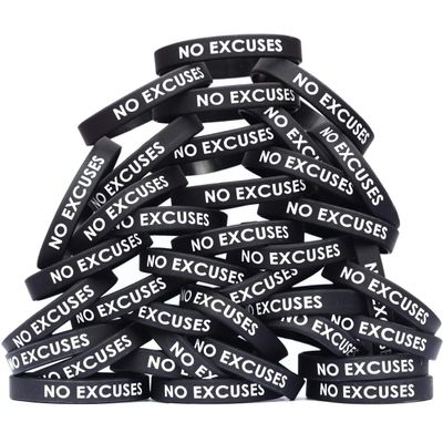 SayitBands Fifty (50) No Excuses Wristbands
