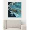 The Oliver Gal Artist Co. Abstract Wall Art Canvas Prints 'Inlet' Home Dcor, 20" x 24", Blue, Black view 1