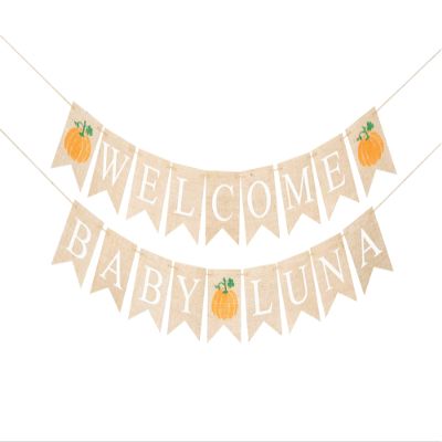 Swanky Party Box | Personalized Welcome Baby Banner | Fall Baby Shower or Gender Reveal Party Decorations