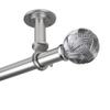 InStyleDesign Winona 1 inch Diameter Ceiling Curtain Rod/Room Divider Satin Nickel 160 to 240 inches Silver Finish view 1