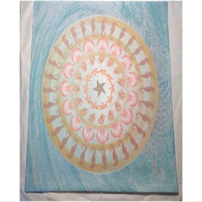 Altar Cloth or Tarot Mat - Ocean Mandala - Pagan or Wiccan Altar or Tarot Cloth for Rituals, Tarot Readings & Fortune-telling