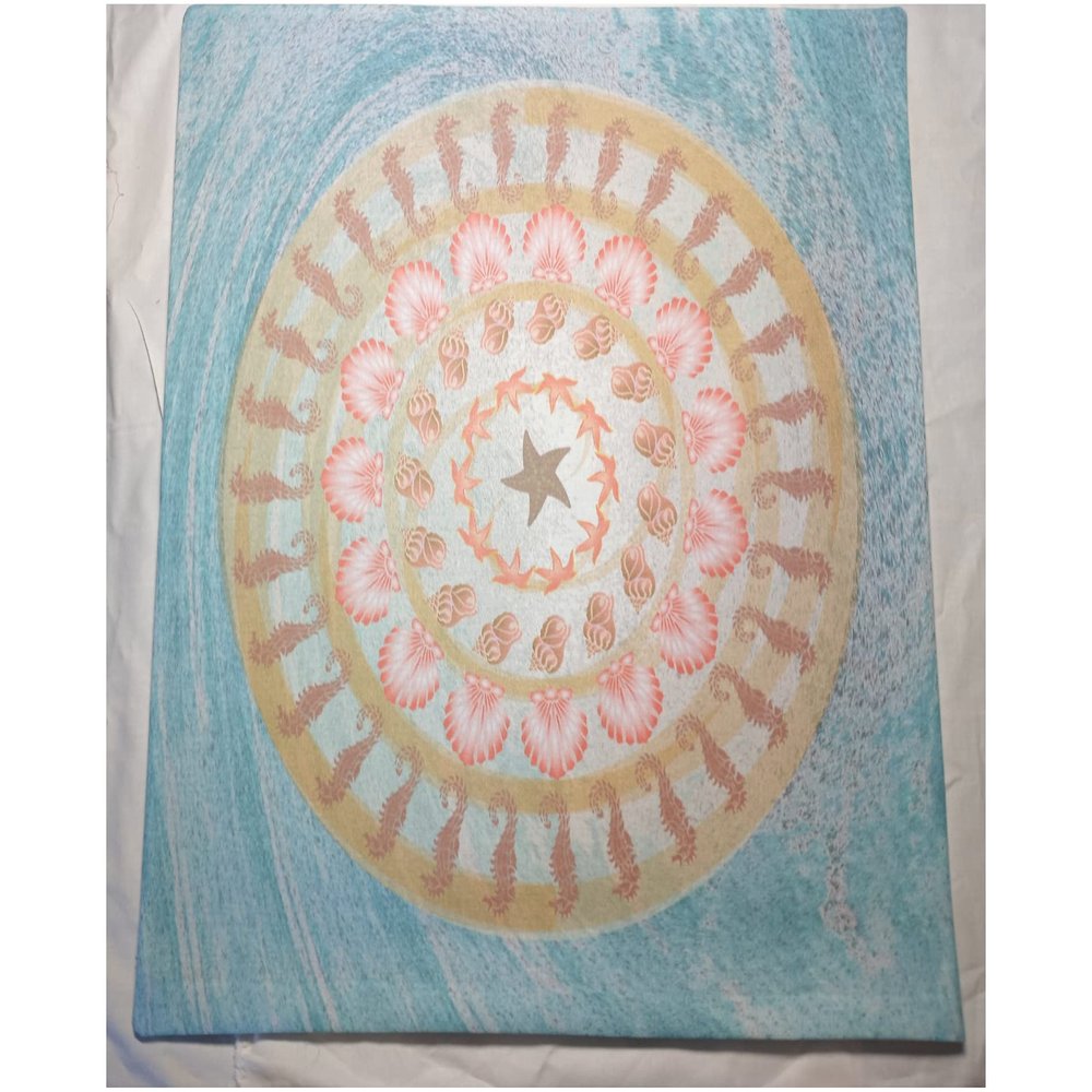 Altar Cloth or Tarot Mat - Ocean Mandala - Pagan or Wiccan Altar or Tarot Cloth for Rituals, Tarot Readings & Fortune-telling