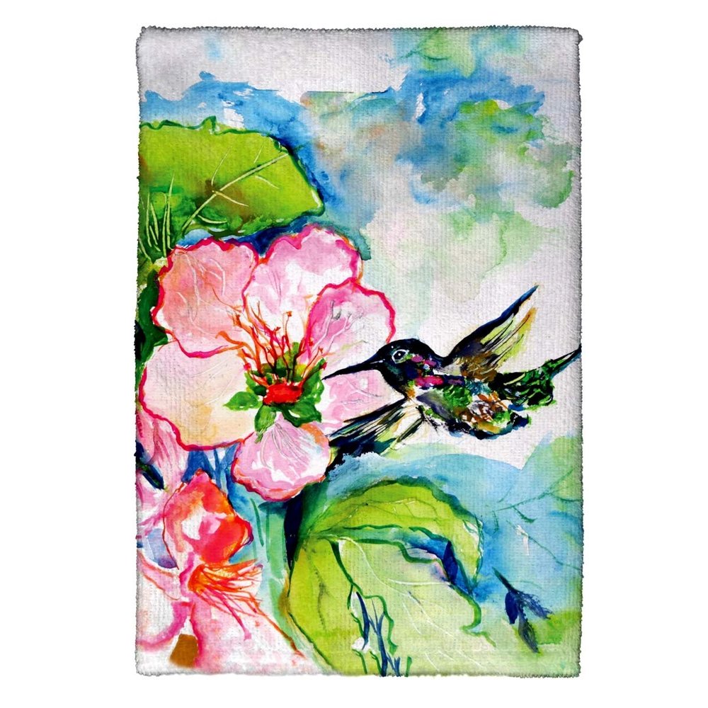 Betsy Drake Hummingbird & Hibiscus Kitchen Towel