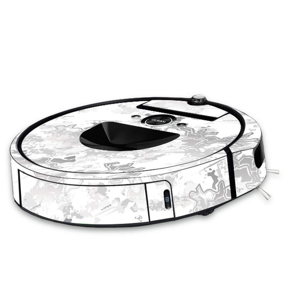 MightySkins Skin Compatible With iRobot Roomba i7 Robot Vacuum - Viper Snow | Protective, Durable, and Unique Vinyl Decal wrap cover | Easy To Apply, Remove, and Change Styles | Made in the USA