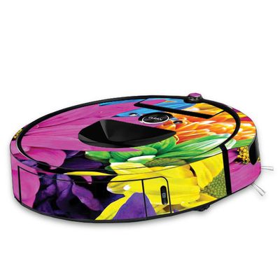 MightySkins Skin Compatible with iRobot Roomba i7 Robot Vacuum - Colorful Flowers | Protective, Durable, and Unique Vinyl Decal wrap Cover | Easy to Apply, Remove, and Change Styles | Made in The USA