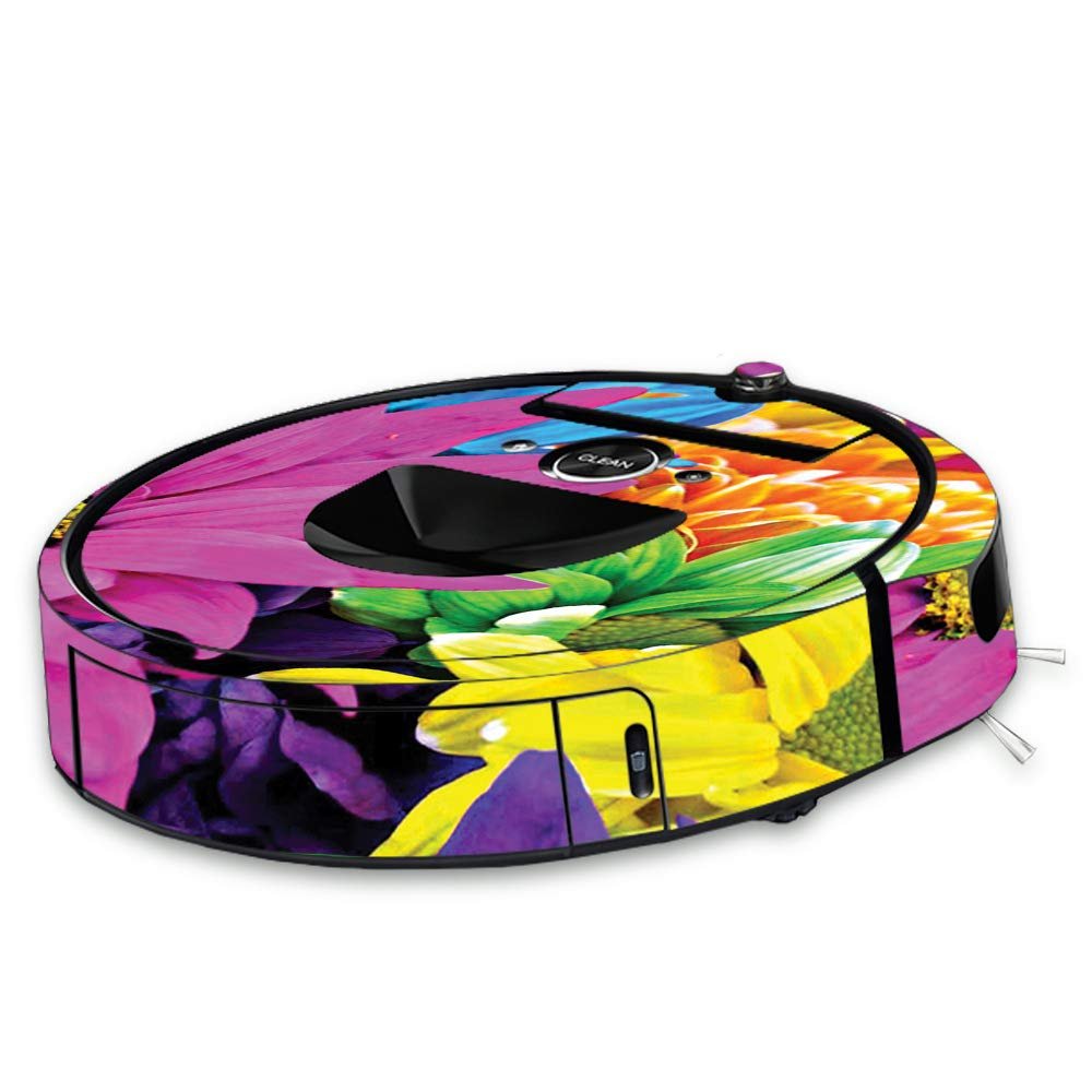 MightySkins Skin Compatible with iRobot Roomba i7 Robot Vacuum - Colorful Flowers | Protective, Durable, and Unique Vinyl Decal wrap Cover | Easy to Apply, Remove, and Change Styles | Made in The USA