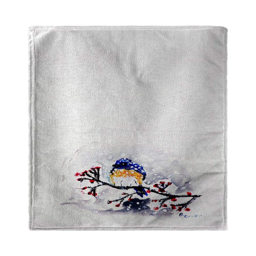 Betsy Drake Blue Bird & Snow Beach Towel