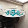 5' wall hanging surf board surfboard decor hawaiian beach surfing beach decor view 1
