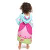 Florica Hooded Bath Towels for Girls Kids Toddlers Children 2 to 6 Years Old Cotton Ultra Soft Absorbent Poncho Beach Towel for Pool Swim Pink Large Size 24"x 47" in Full-Length (Lovely Princess view 2