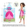 Florica Hooded Bath Towels for Girls Kids Toddlers Children 2 to 6 Years Old Cotton Ultra Soft Absorbent Poncho Beach Towel for Pool Swim Pink Large Size 24"x 47" in Full-Length (Lovely Princess view 4