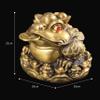 Chinese Fengshui Brass Gold Money Frog Three Legged Toad Statue Attract Wealth Business Gift Home Car Devoration (XL) view 2