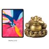 Chinese Fengshui Brass Gold Money Frog Three Legged Toad Statue Attract Wealth Business Gift Home Car Devoration (XL) view 3