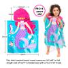 Toddler Hooded Beach Towel Coverup Cape Kids 100% Cotton Soft Quick Dry Absorbent Use for Swim Pool Bath Poncho Towels for 2 to 6 Years Old Children Size 24"x 47" in Full-Length (Fancy Mermai') view 4