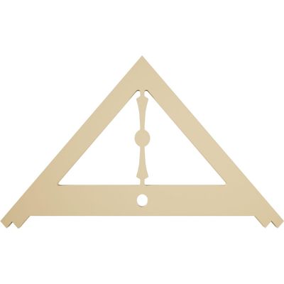 Ekena Millwork GPP036X021X100ART Artisan Architectural Grade PVC Gable Pediments, 36"W x 21"H x 1"P (14/12) Pitch