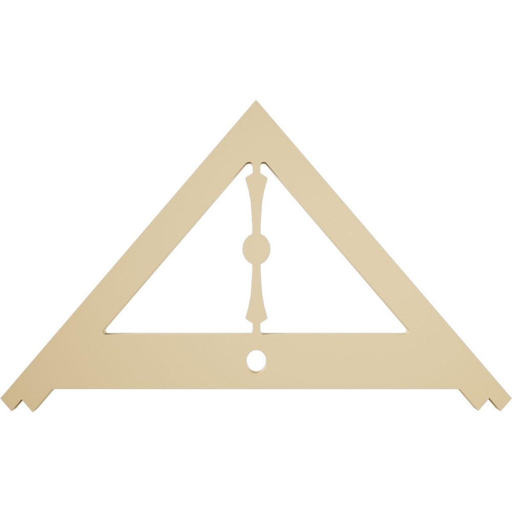 Ekena Millwork GPP036X021X100ART Artisan Architectural Grade PVC Gable Pediments, 36"W x 21"H x 1"P (14/12) Pitch