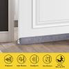 fowong Door Draft Stopper 38 Inch Weighted Under Door Draft Blocker Soundproofing Guard Wind Blocker with Hook Tapes for Easy Install, Grey view 4