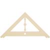 Ekena Millwork GPP036X018X100ART Artisan Architectural Grade PVC Gable Pediments, 36"W x 18"H x 1"P (12/12) Pitch view 4