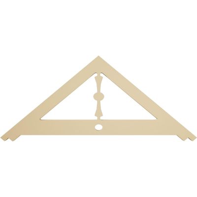 Ekena Millwork GPP036X015X100ART Artisan Architectural Grade PVC Gable Pediments, 36"W x 15"H x 1"P (10/12) Pitch