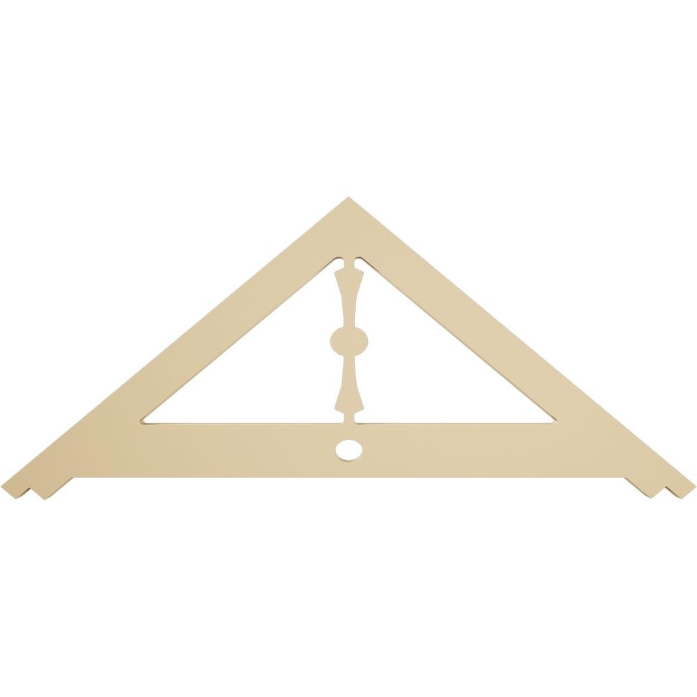 Ekena Millwork GPP036X015X100ART Artisan Architectural Grade PVC Gable Pediments, 36"W x 15"H x 1"P (10/12) Pitch