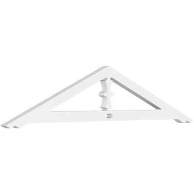 Ekena Millwork GPP036X008X100ART Artisan Architectural Grade PVC Gable Pediments, 36"W x 7 1/2"H x 1"P (5/12) Pitch