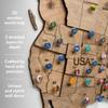 ENJOY THE WOOD 3D Wood World Map Wall Art Large Wall Dcor - World Travel Map - Any Occasion Gift Idea - Wall Art For Home & Kitchen or Office (Small, Terra) view 2