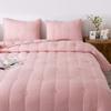 ANNA.Z HOME Queen Quilt Set, Lightweight Bedding Set, Washed Soft Fabric, Pink, Boho Embroidered Coverlet, All-Season, Machine Washable, 3-Piece Set, 1 Quilt + 2 Shams (Pink, Queen Set) view 4
